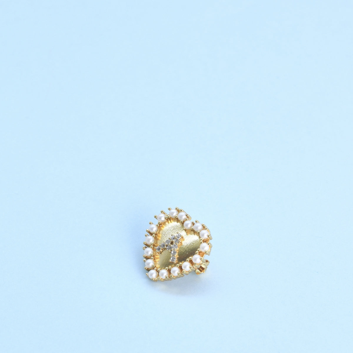 Initial Heart Brooch