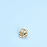 Initial Heart Brooch