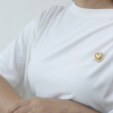 Initial Heart Brooch