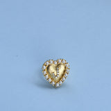Initial Heart Brooch