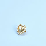 Initial Heart Brooch