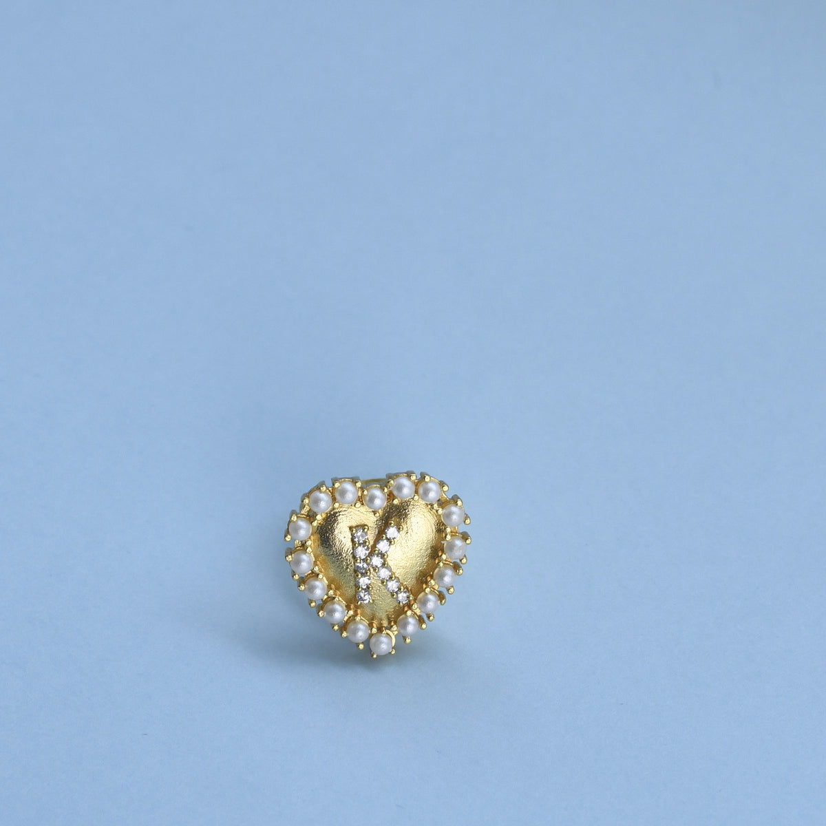 Initial Heart Brooch