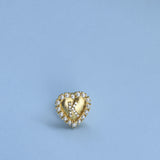 Initial Heart Brooch