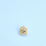 Initial Heart Brooch