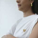 Initial Heart Brooch