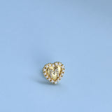 Initial Heart Brooch