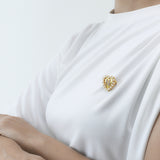 Initial Heart Brooch