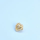 Initial Heart Brooch