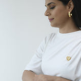 Initial Heart Brooch