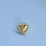 Initial Heart Brooch