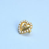 Initial Heart Brooch