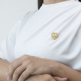 Initial Heart Brooch