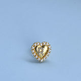 Initial Heart Brooch