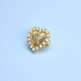 Initial Heart Brooch
