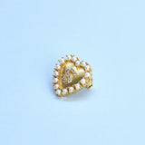 Initial Heart Brooch