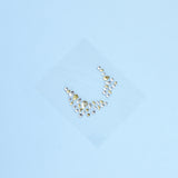 Two Piece Face Tattoo Sticker in Silver and Gold