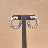 Pearl and Diamonte Statement Earrings
