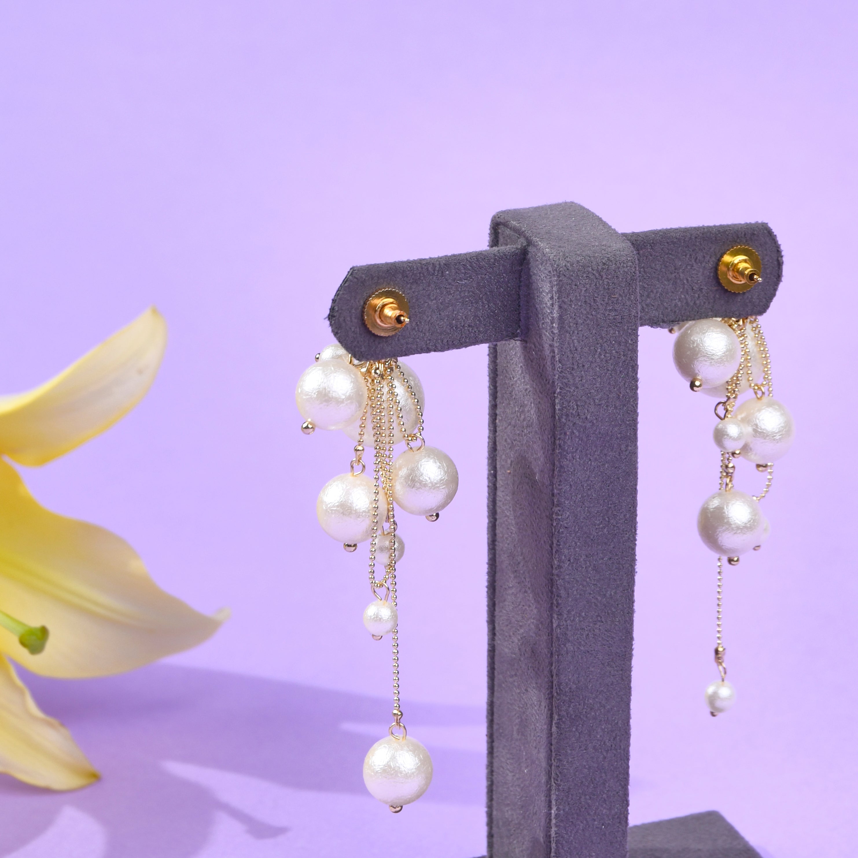Mismatched Pearl Danglers