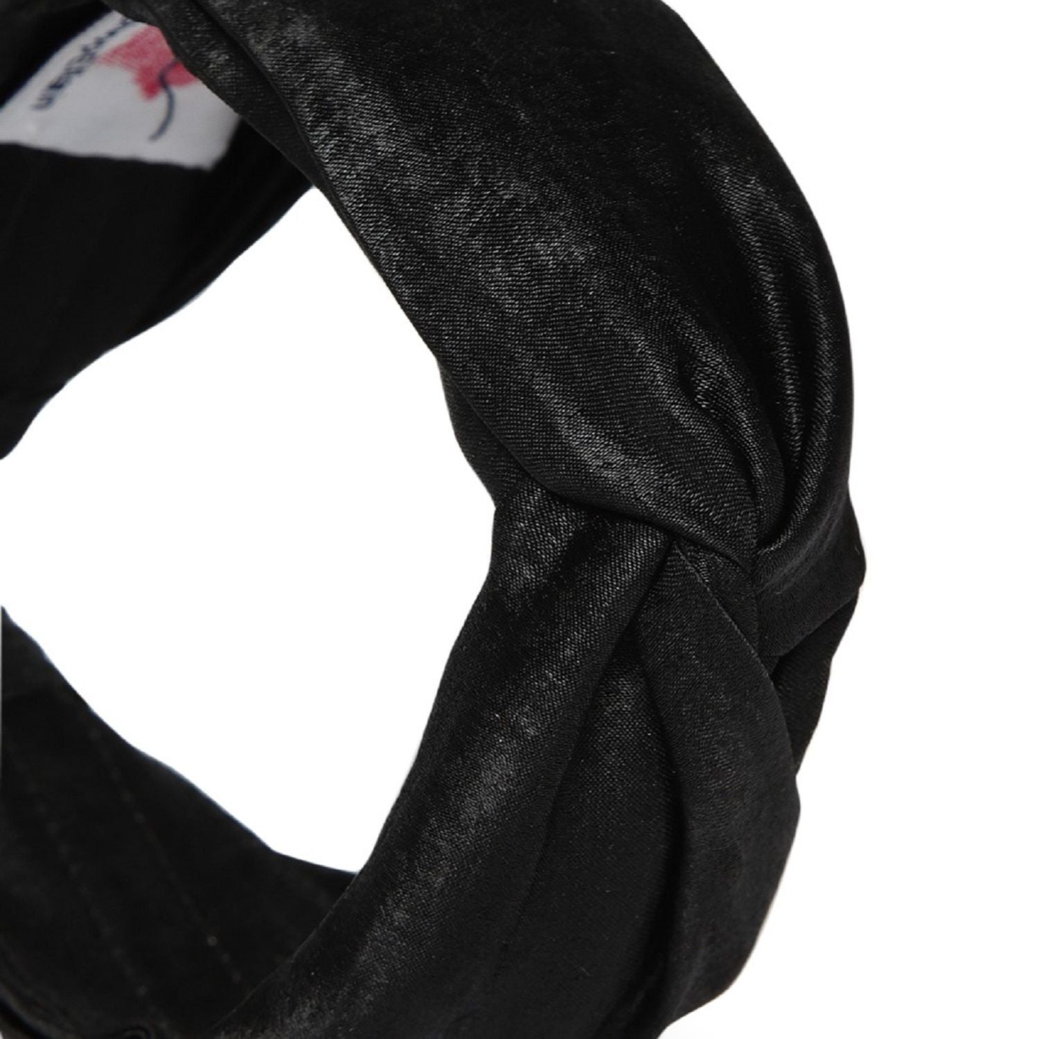 Veronica Headband in Black Satin with Large Scrunchie