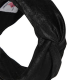 Veronica Headband in Black Satin with Large Scrunchie