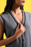 Grey Waffle Cotton Knit Co-ord Set