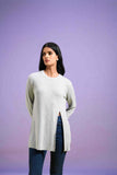 Grey Cardigan with Side Slit