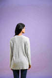 Grey Cardigan with Side Slit