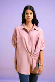 Pink Full Sleeves Shirt with Button Detail