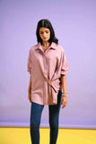 Pink Full Sleeves Shirt with Button Detail