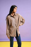 Brown Full Sleeves Shirt with Button Detail