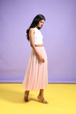 Pink Tulle Midi Skirt
