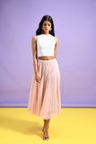 Pink Tulle Midi Skirt