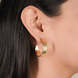 18K Gold Plated 35 mm Hoops