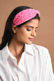 Betty Cooper Neon Pink Embroidered Headband