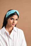 Betty Cooper Neon Blue Embroidered Headband