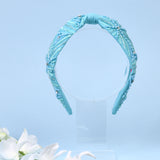 Betty Cooper Neon Blue Embroidered Headband