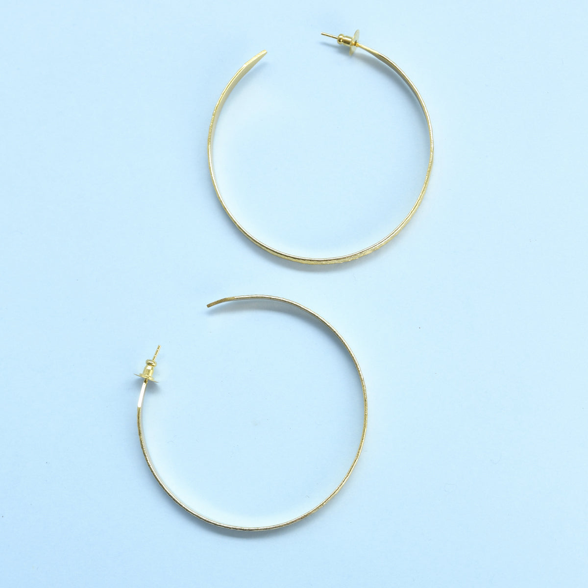 18K Gold Plated 65 mm Hoops