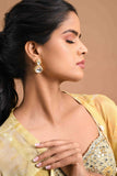 Doublet Polki Earrings with Diamonte Halo