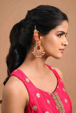 Pink Meenakari Long Earrings