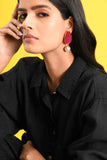 Pink Tourmaline Drop Earrings with Pearl Drop