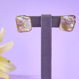 Baroque Pearl Stud Earrings