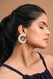 Pearl and Diamonte Statement Earrings