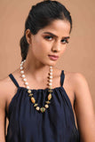 Meenakari and Pearls (Green) Single Line Necklace