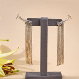 Gold Diamonte Ear Cuff Danglers