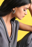 Silved Twisted Statement Hoops