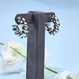 Silved Twisted Statement Hoops