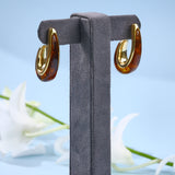 Brown Resin Hoops