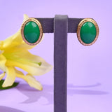 Emerald Gold Studs