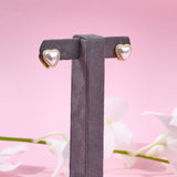 Pearl Heart Studs