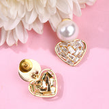 Pearl and Diamonte Heart Drops